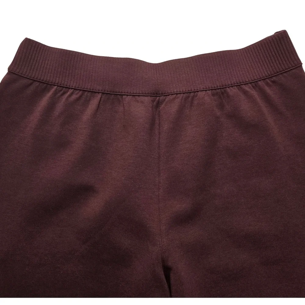 Nike 24.7 Womens Large Dri-FIT Soft Joggers Mid Rise Ankle Length Burgundy Taper